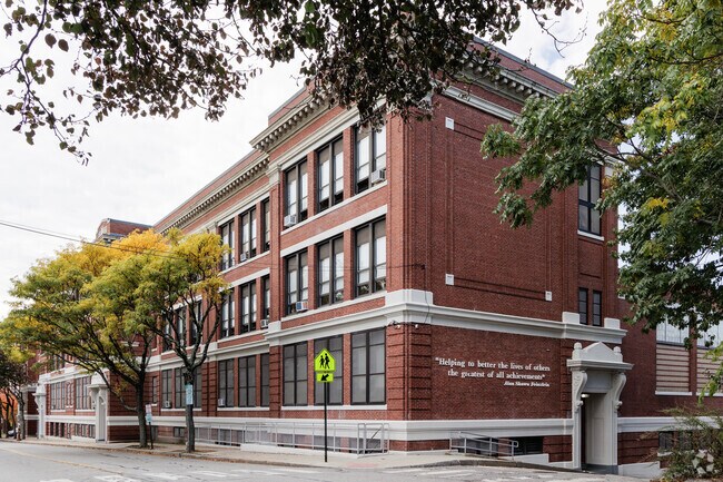 Esek Hopkins Middle School in Providence, RI exudes New England charm.