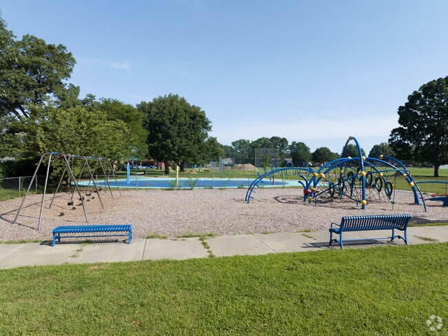 The playground and nice spot for parents to see and watch their kids in East Springfield.