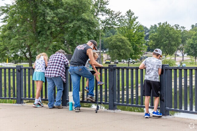 Local families enjoy fishing at Terrace Park.