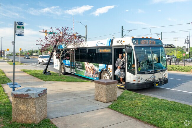 North Tryon is a major thoroughfare for CATS buses through Hidden Valley.