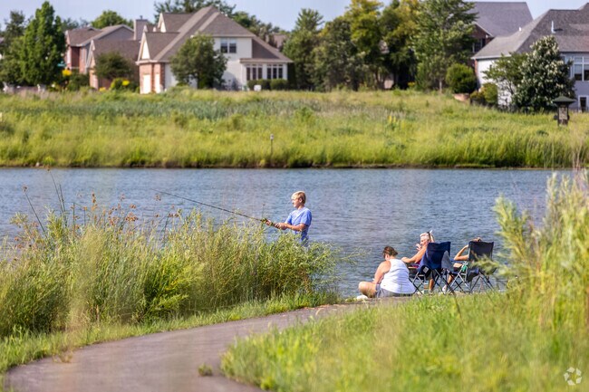 Eagle Crest residents can fish at the water features along Tipton Trail.