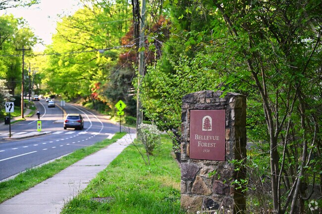 The Bellevue Forest neighborhood is home to beautiful scenery and unique homes.