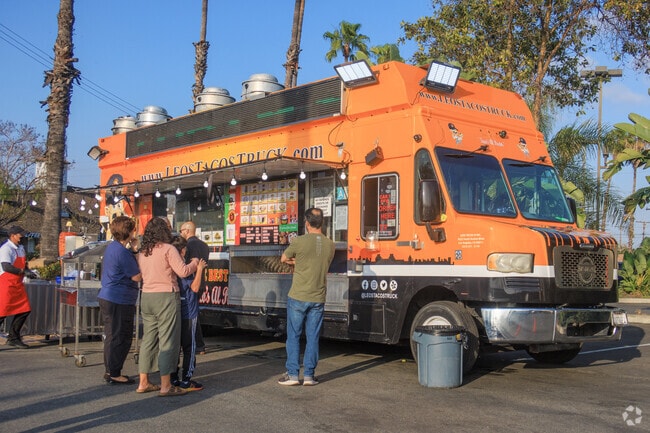 Leo's Tacos is a local favorite with a regular spot near Plaza on Wardlow Rd.