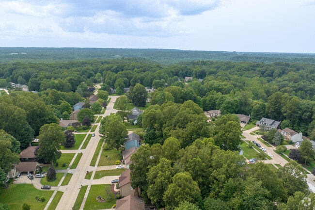 Backyards in Valley View line up with Cuyahoga Valley National Park.