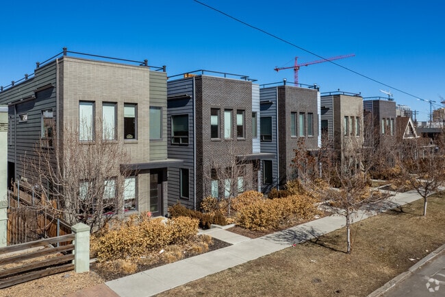River North also has modern townhomes in contrast to the older homes.