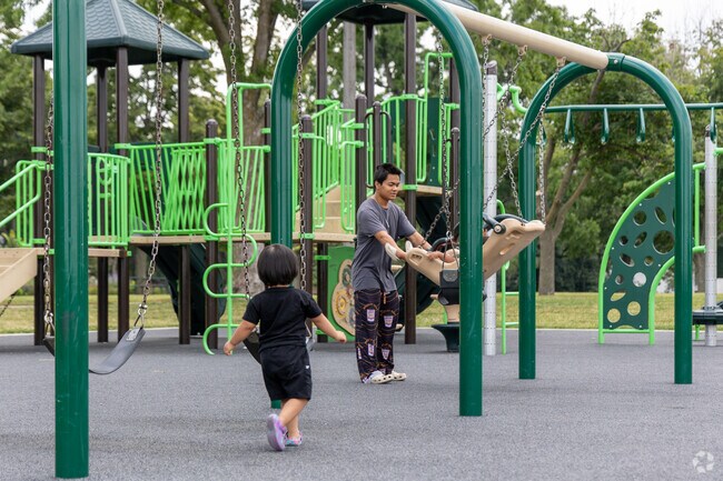 Terrace Park has updated playground equipment for the kids.