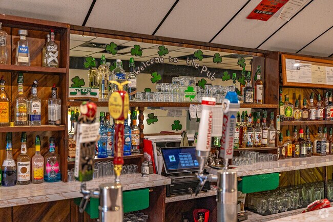 Pat's Pub can be seen as you cross the Kiskiminetas River and enter the town of Apollo.