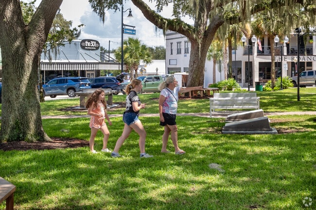 Local residents enjoy exploring the park in downtown Sebring circle.