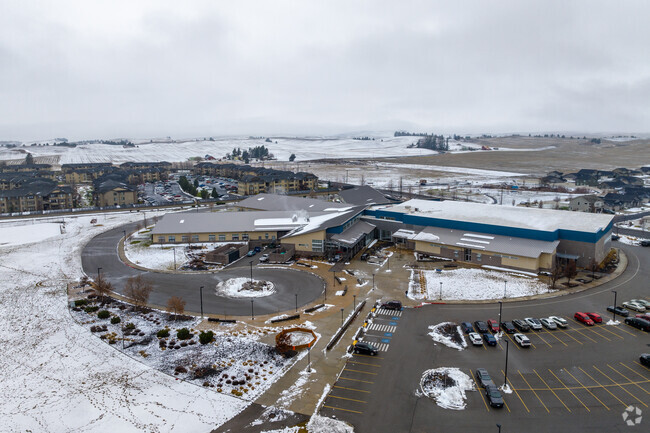 Cheney Middle School features a newly updated its building.