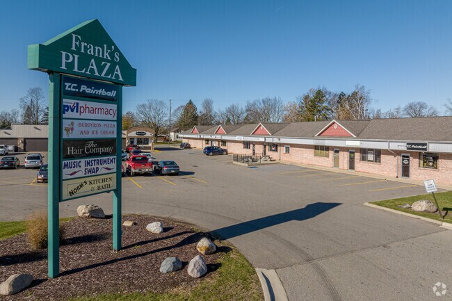 A variety of stores can be found at Frank's Plaza in the Potterville neighborhood.