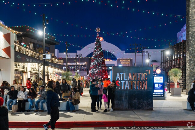 Near Loring Heights, Atlantic Station hosts events year-round, like Light the Station.