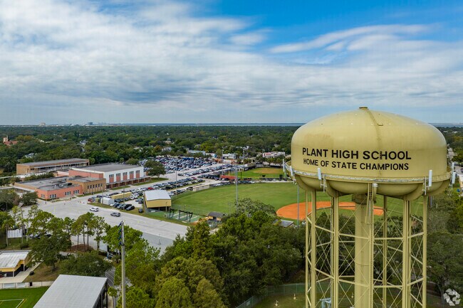 Residents of New Suburb Beautiful are zoned for the desirable Plant High School.