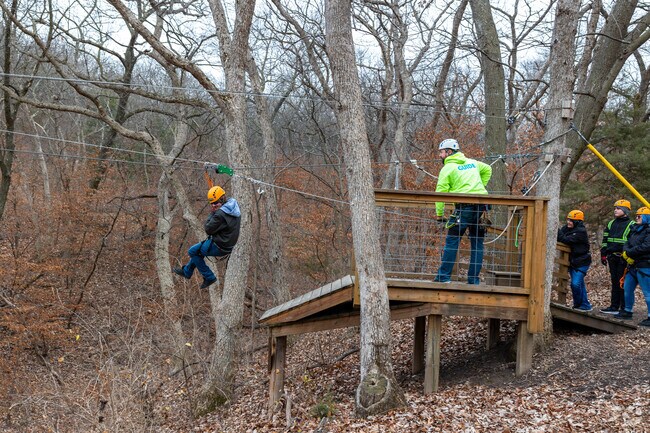 At Wildwood in Manhattan, visitors can fly down a 7 zipline course with a 40 foot freefall.