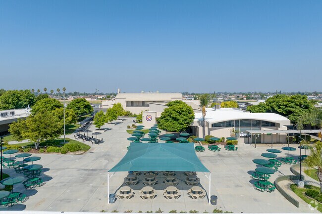 Quad area at the John F. Kennedy High School in the city of La Palma.