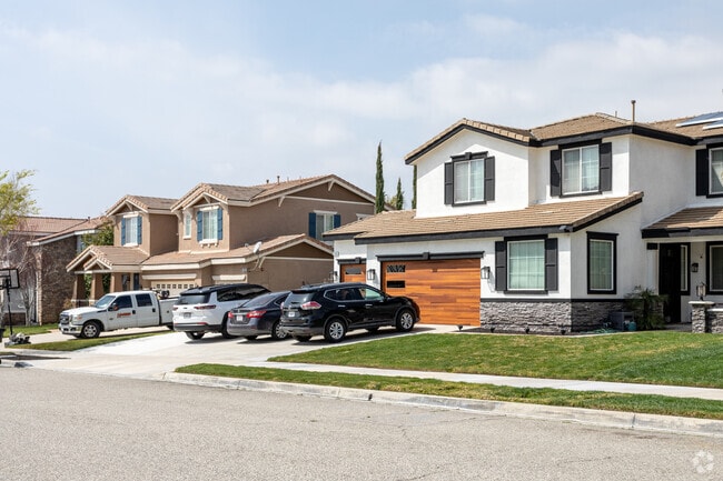 A row of multi-story homes in Coyote Canyon.