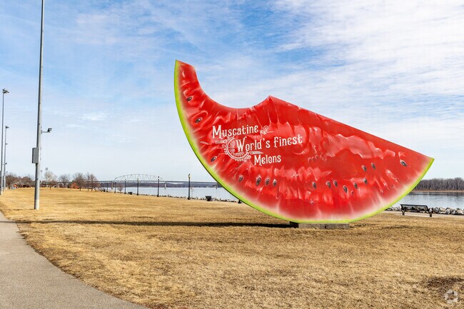 Riverside Park in Muscatine boasts the worlds largest watermelon sculpture.