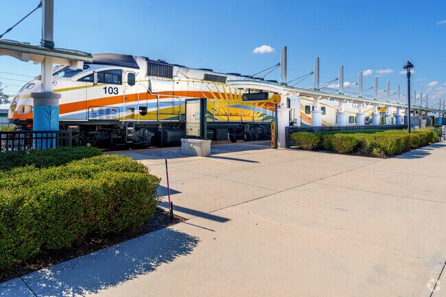 The SunRail station near Intercession City offers convenient transportation.