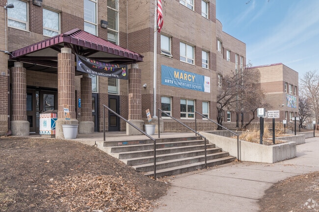 Marcy Open Elementary serves 485 students in grades K-8, prioritizing personalized education.