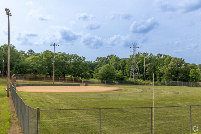 Adams Park is just across the trail from the mill and has a baseball diamond.