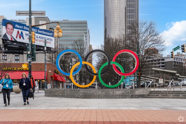 Just to the west of Peachtree Center is Centennial Olympic Park.