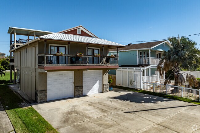 Many Bethune Beach homes are built above garages due to coastal flooding potential.