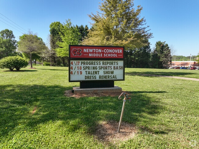 Keep up with all the activities on the info board at Newton-Conover Middle School