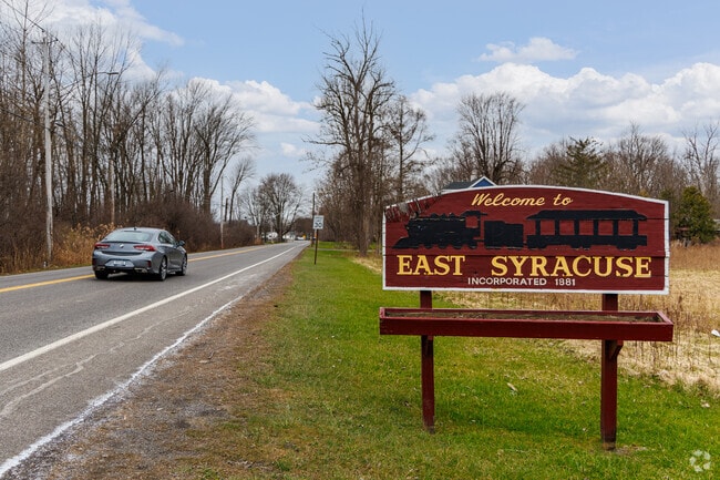 Welcome to East Syracuse, known for one of the largest railroad hubs in the area.
