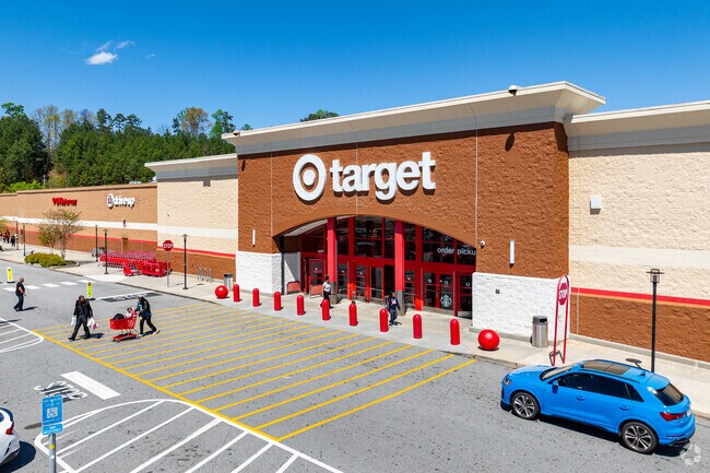 Nestled in the vibrant heart of Greenbriar, the Camp Creek Shopping Center boasts a spacious and well-stocked Target store, where locals can find various products from groceries to home decor.