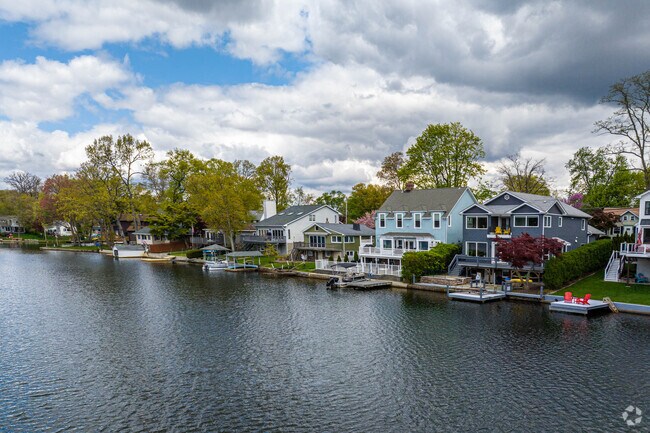 Lakefront homes are found all around Denville