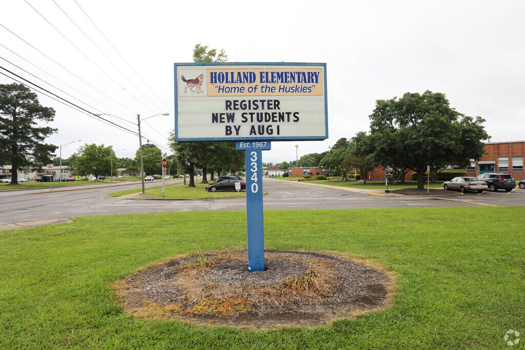 Holland Elementary School front entrance sign