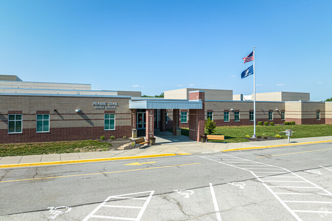 Prairie Trail Middle School has a large and modern campus.