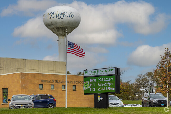 The sign of the Buffalo Elementary School in Buffalo.