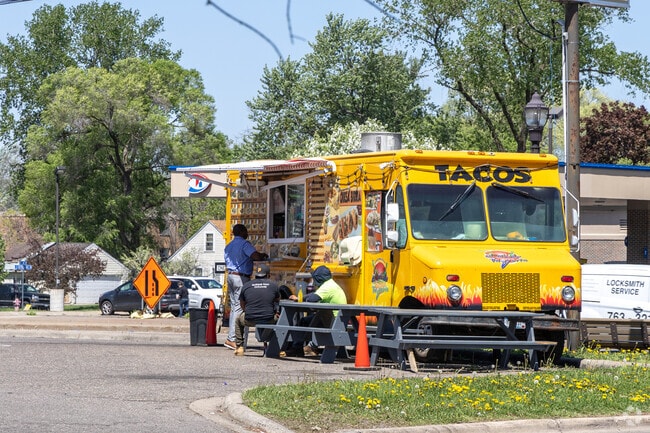 Grab a quick lunch at the taco truck near the Fair neighborhood.