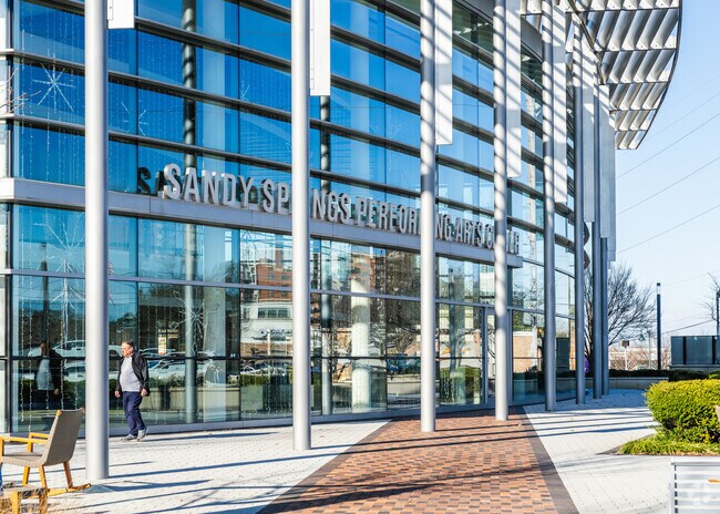 ITP Sandy Springs' Performing Arts Center boasts stunning architecture & hosts various events.