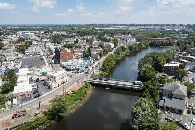 The Passaic River in Passaic, NJ, transitions from industrial past to recreational use.