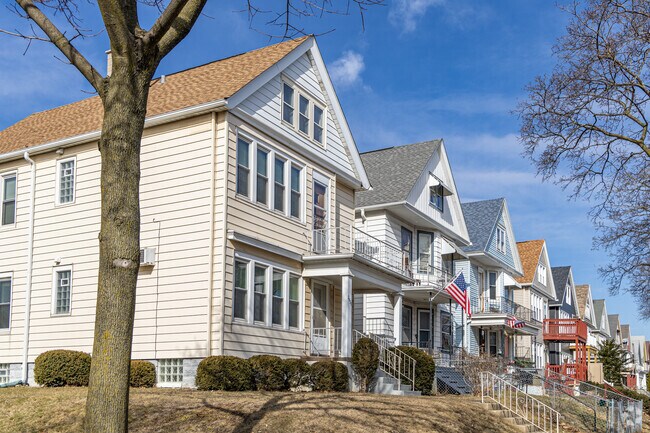 A beautiful row of homes in the Forest Home Hills neighborhood.
