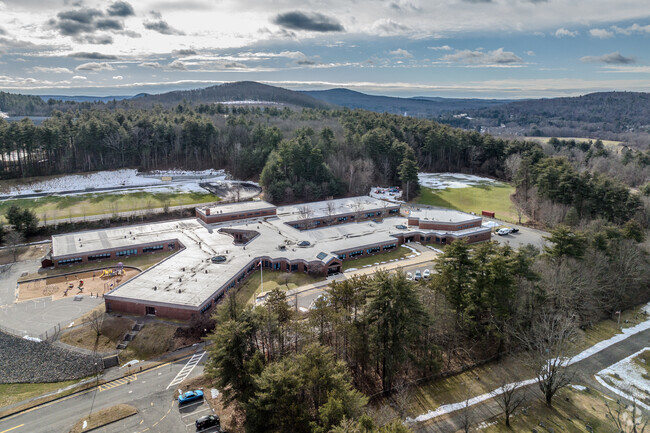 Old Mill Pond Elementary School, in Palmer, Massachusetts.