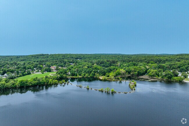 The city of Westwood offers a pond and a lot of green space.
