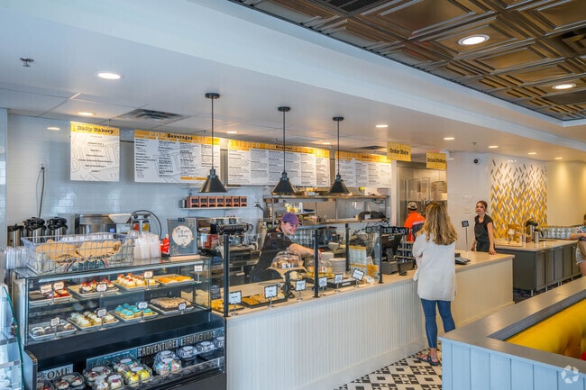 The Buttered Tin has counter service with delicious baked goods.