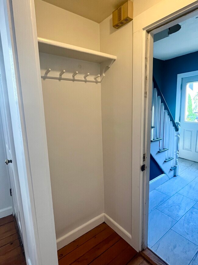 Open storage area just inside unit front door