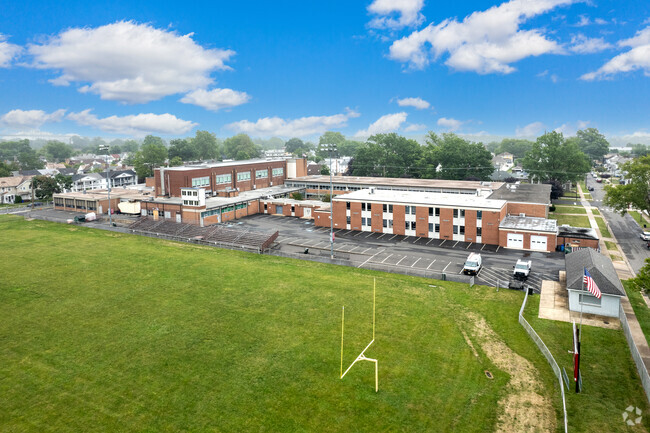 Bristol Junior - Senior High School alternate aerial view in Bristol.