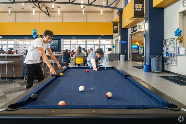 Lemoore University students take a break at the student union.