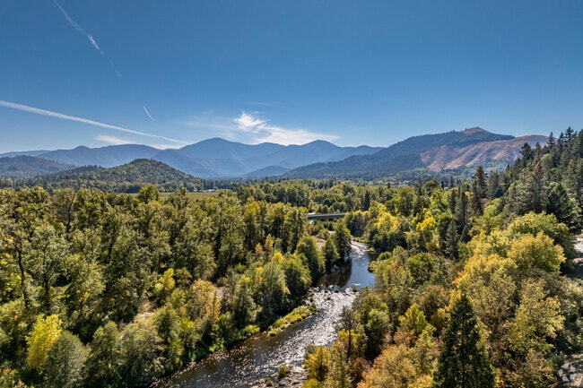 Streets down Wilderville are lined with mature and historic trees.