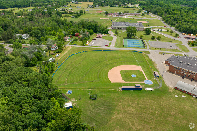 Lansing Middle School shares the softball field with the high school.