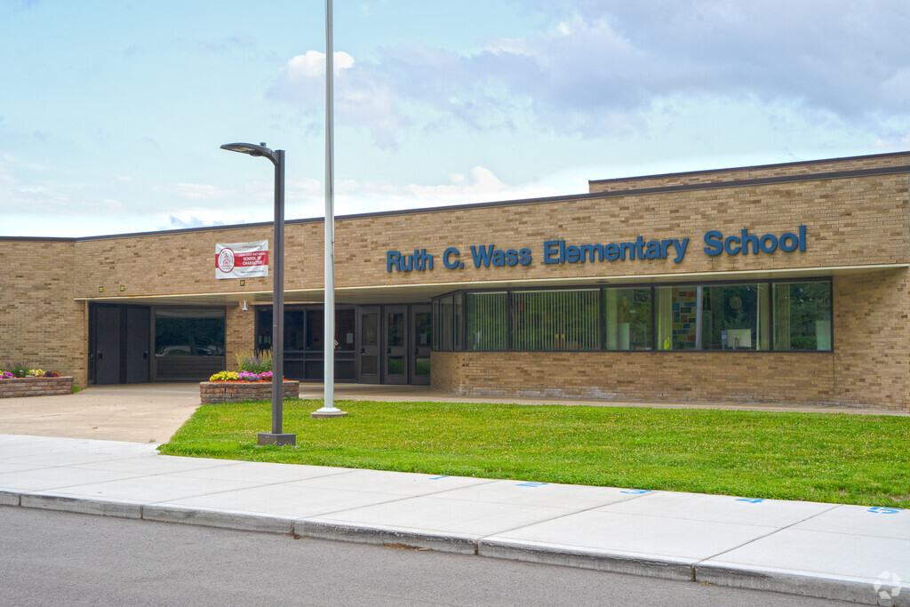 Front entrance to Wass Elementary School.