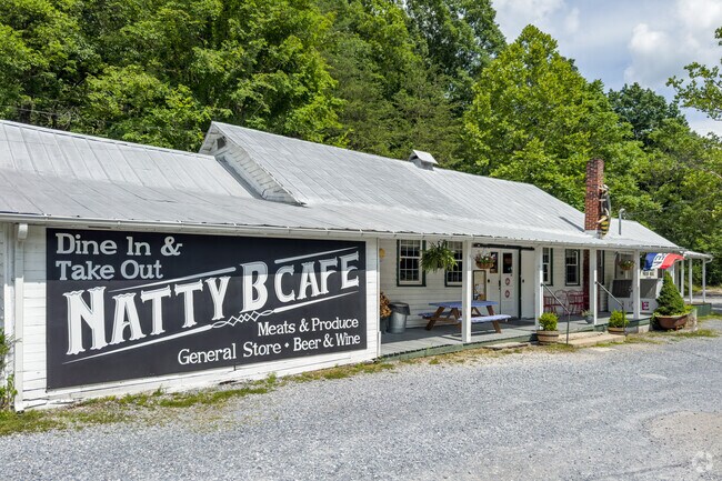 Natty B Cafe in Natural Bridge offers local meats, produce, and casual dining in a laid-back general store setting.