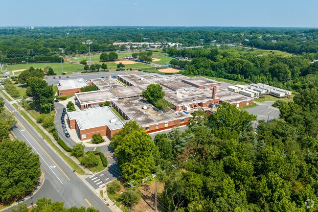 The Quail Hollow Middle School campus in Charlotte, NC.