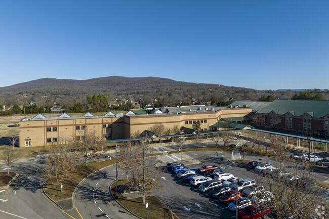 Full campus for Hampton Cove Middle School in Owns Cross Roads Alabama.