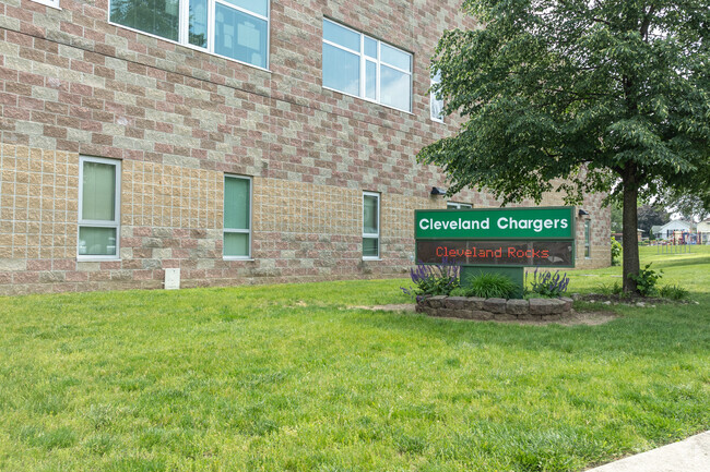 Cleveland Elementary School has approximately 324 students.