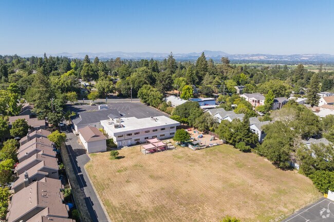 A teacher dresses up for a historical reenactment at Redwood Christian School.